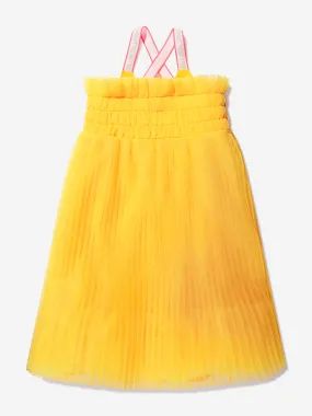 Billieblush Girls Pleated Tulle Dress in Yellow