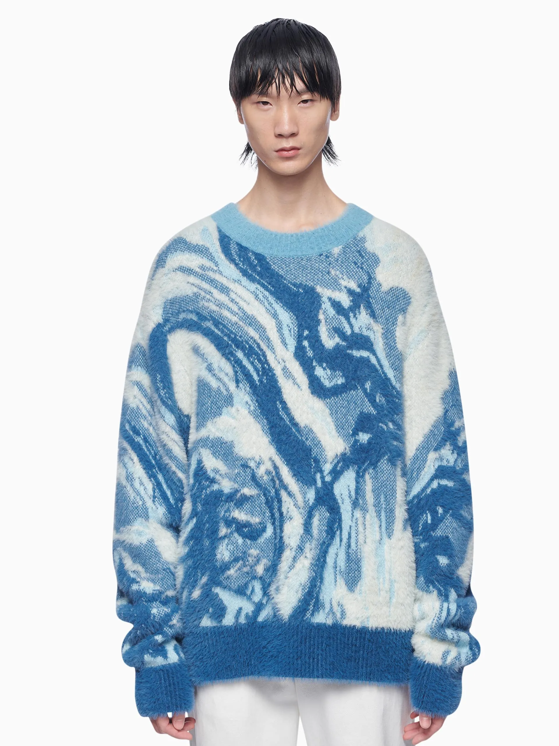 Blue Landscape Knit