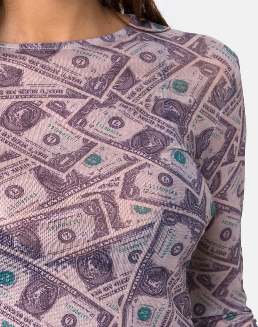 Bonnie Crop Top in Dollar Bill