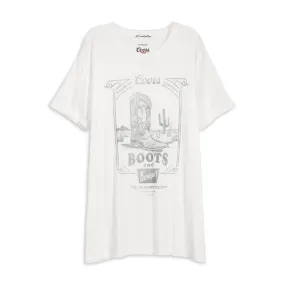 Boot Scootin Banquet - Oversized Tee - White