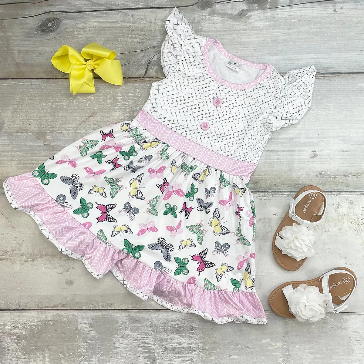 Butterflies and Buttons Dress