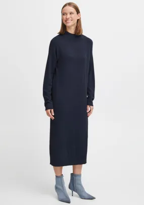 B.Young Morla Knit Midi Dress, Navy