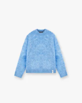 Cable Knit Sweater - Electric Blue