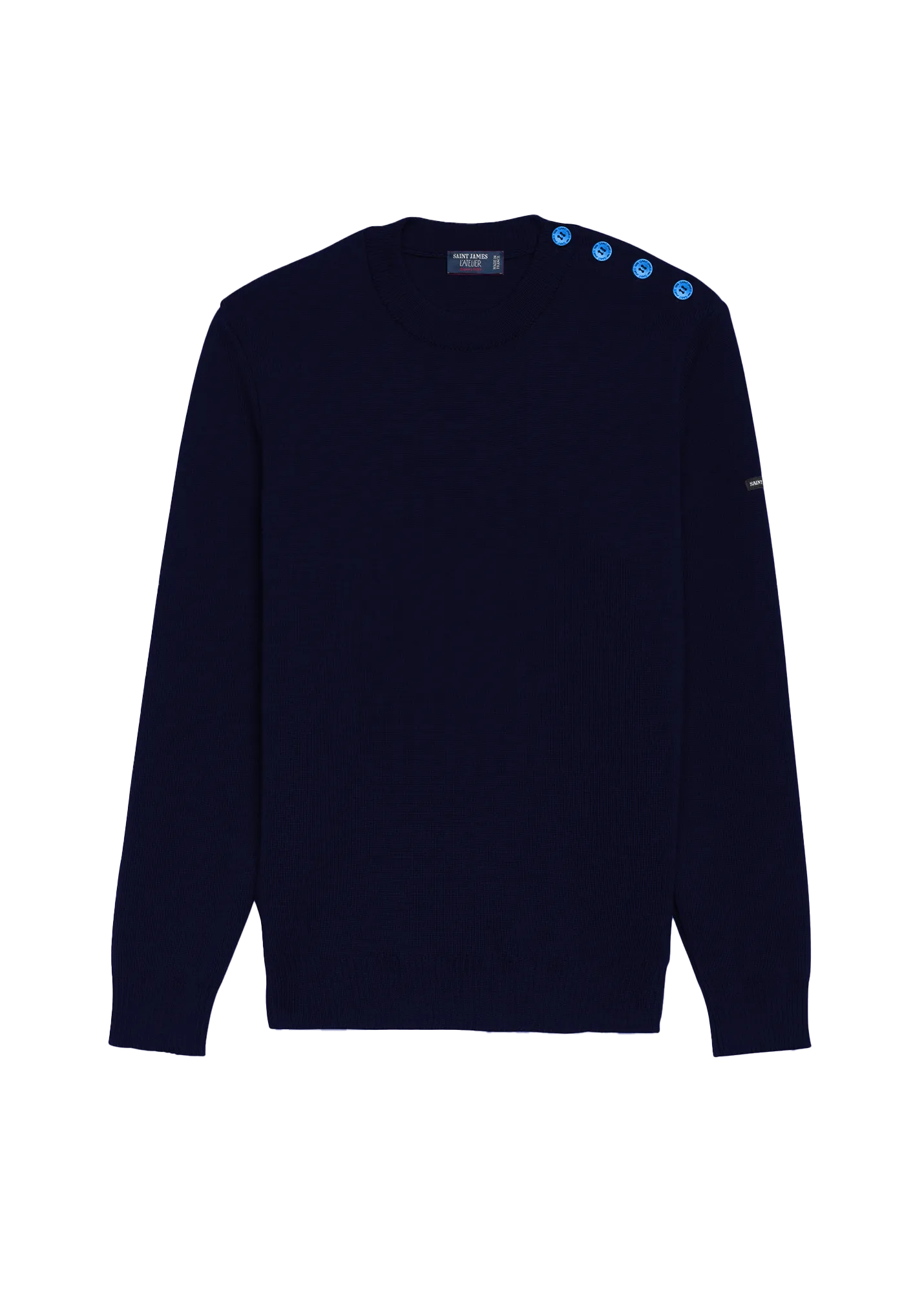 Cancale sailor jumper - regular fit, in pure new wool (MARINE POP/PAON)