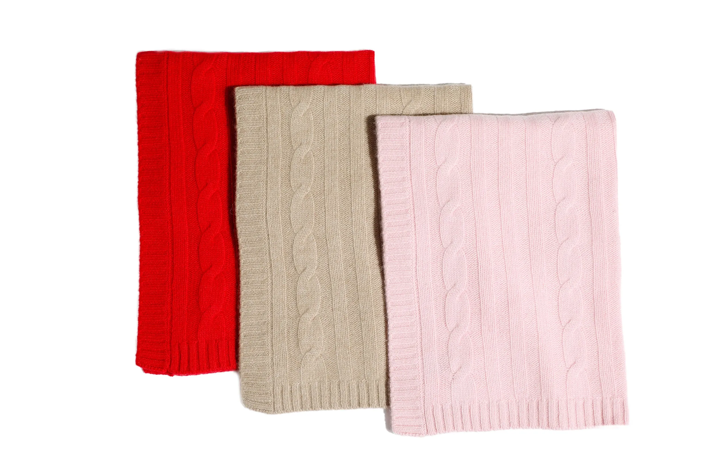 Cashmere Blanket - Red & Pink - Dog Blanket - 2 Color Options