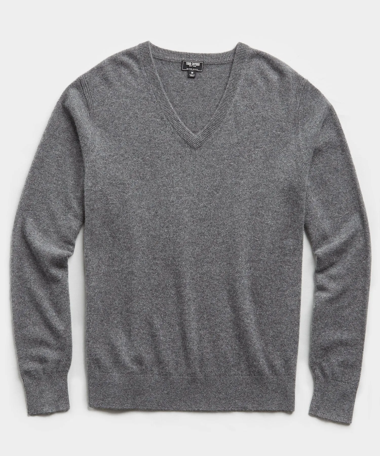 Cashmere V-neck Sweater in Grey