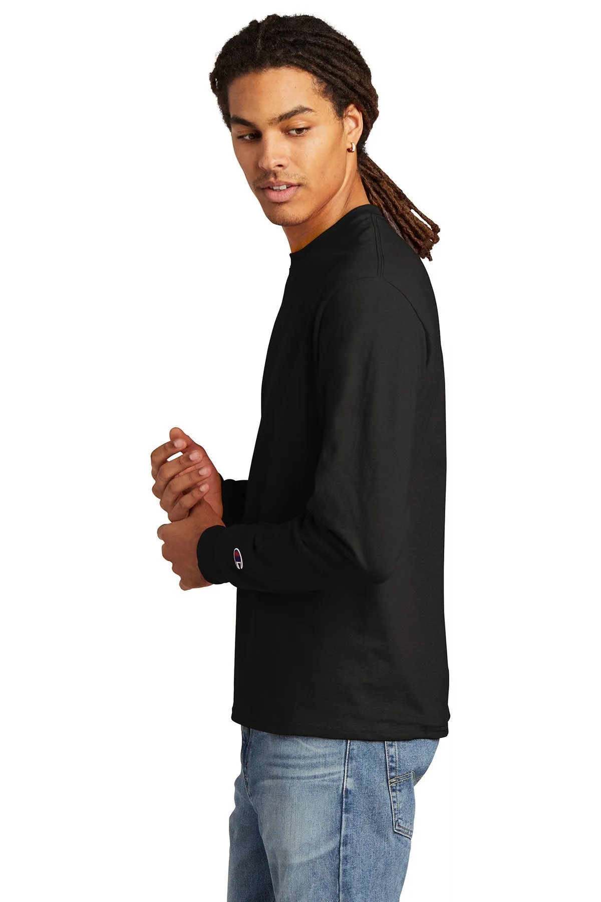 Champion Heritage Jersey Long Sleeve Tee, Black