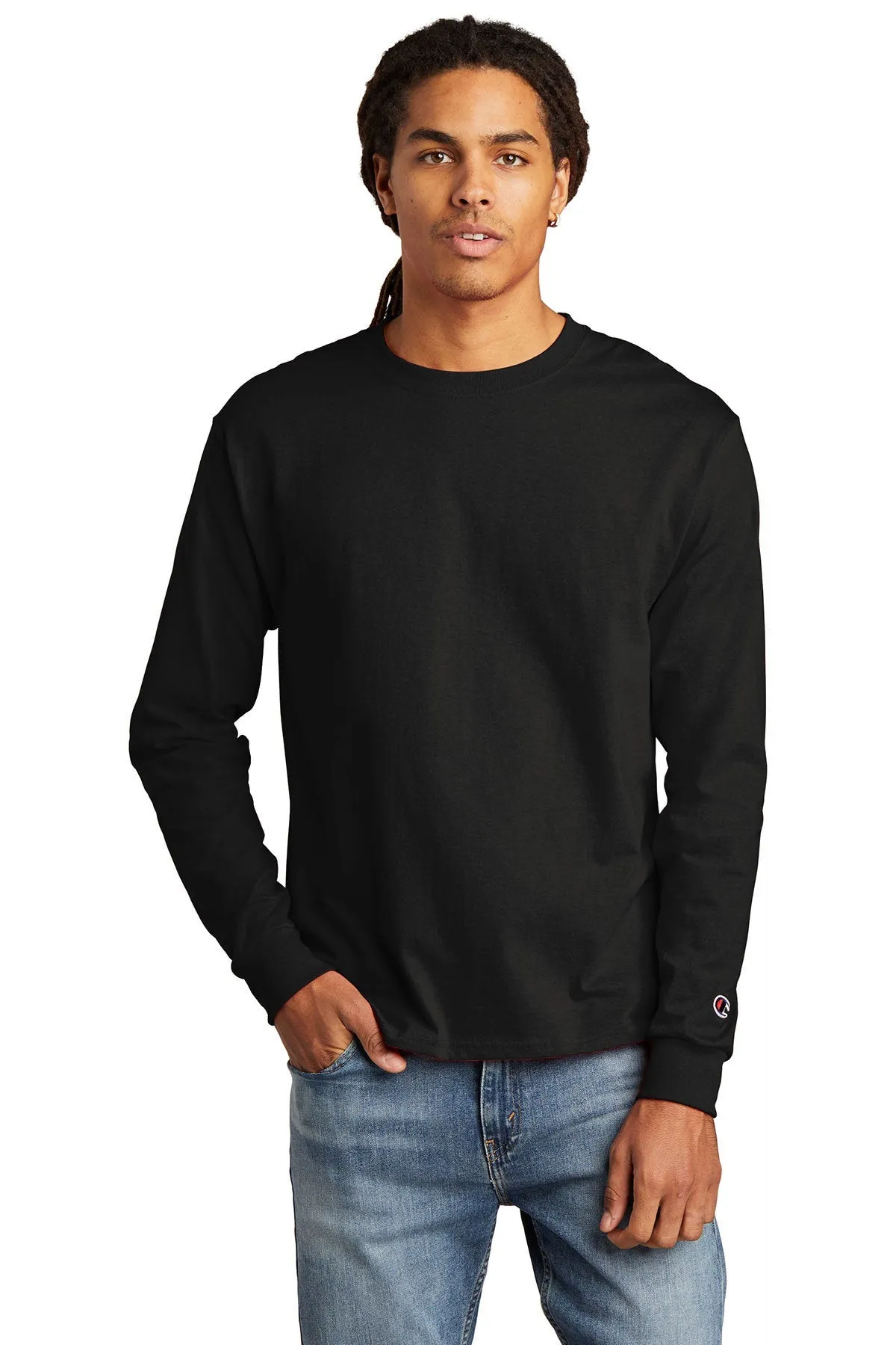 Champion Heritage Jersey Long Sleeve Tee, Black