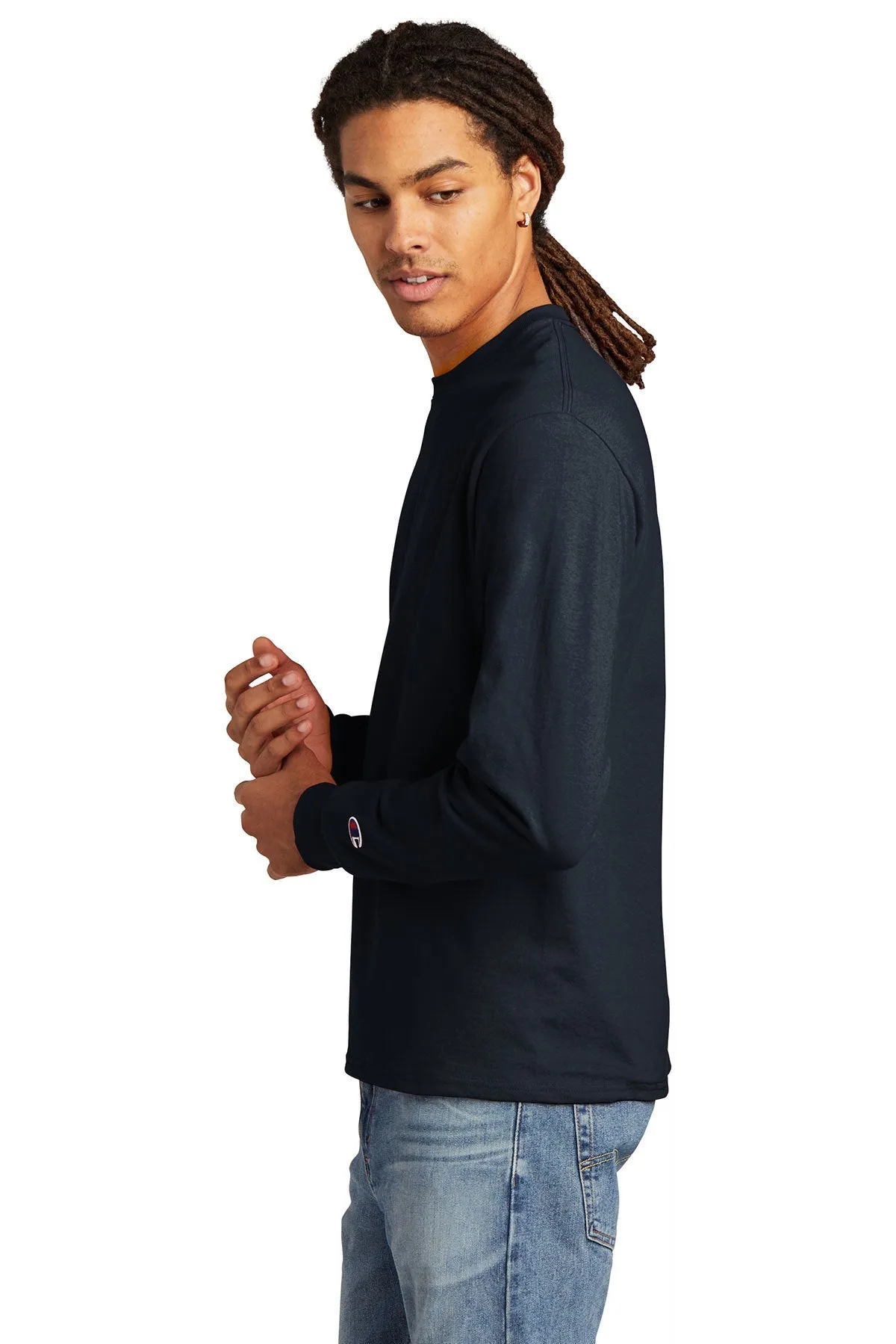 Champion Heritage Jersey Long Sleeve Tee, Navy