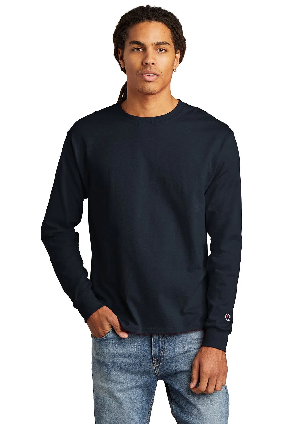 Champion Heritage Jersey Long Sleeve Tee, Navy