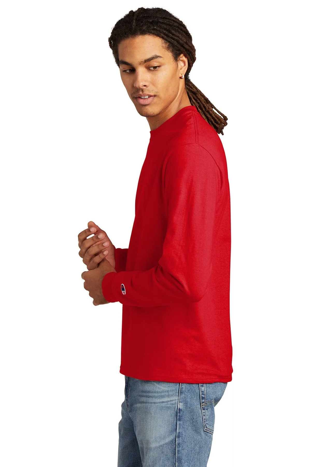 Champion Heritage Jersey Long Sleeve Tee, Red