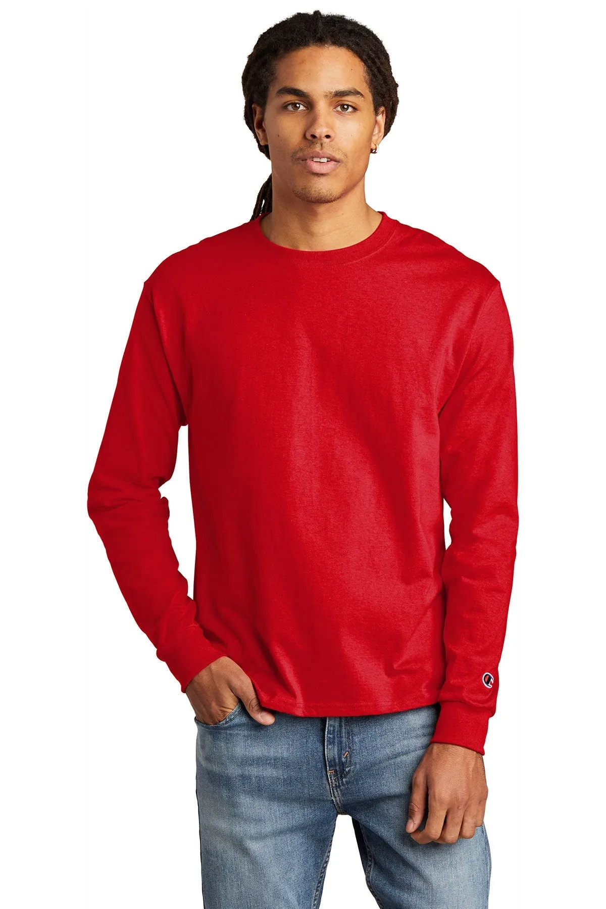 Champion Heritage Jersey Long Sleeve Tee, Red