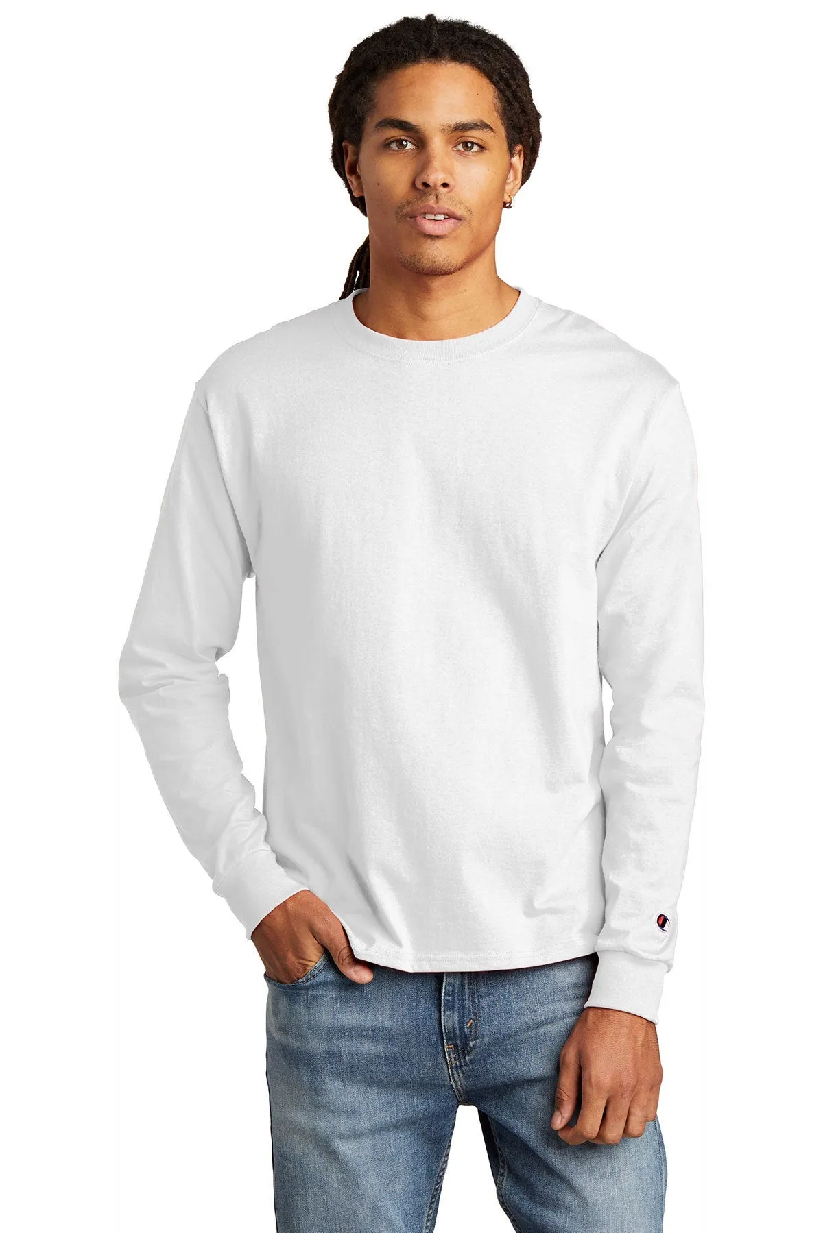 Champion Heritage Jersey Long Sleeve Tee, White