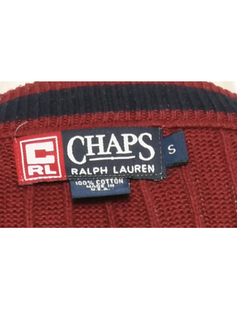 Chaps Maroon Jumper - S