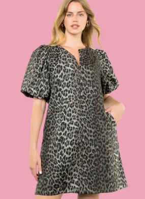 Cheetah Print Shift Dress