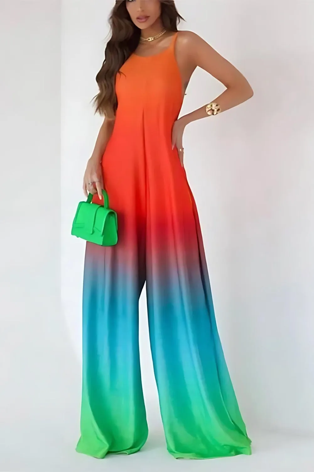 Chic Wide-Leg Printed Jumpsuit