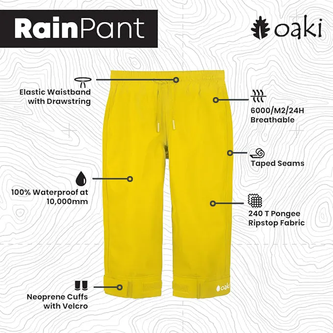 Children's Rain/Trail Pants, Classic Yellow