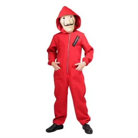 Childrens Red Robber Costume