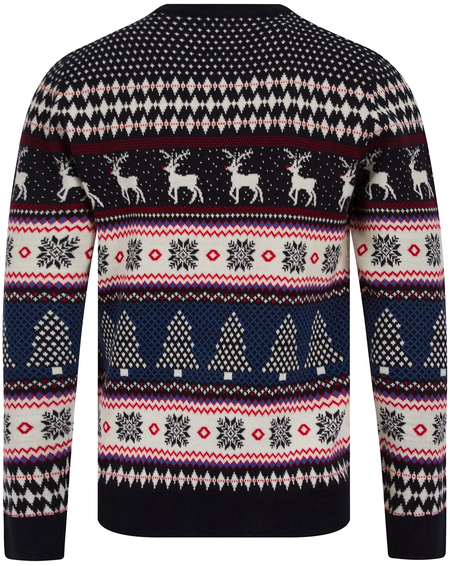 Christmas Milat Nordic Fairisle Mens Christmas Jumper - Blue