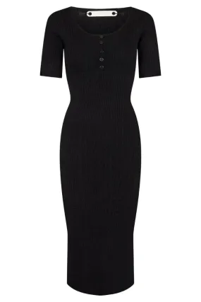 Claire Rib Knit Dress 36106 | Black | Kjole fra Co'couture