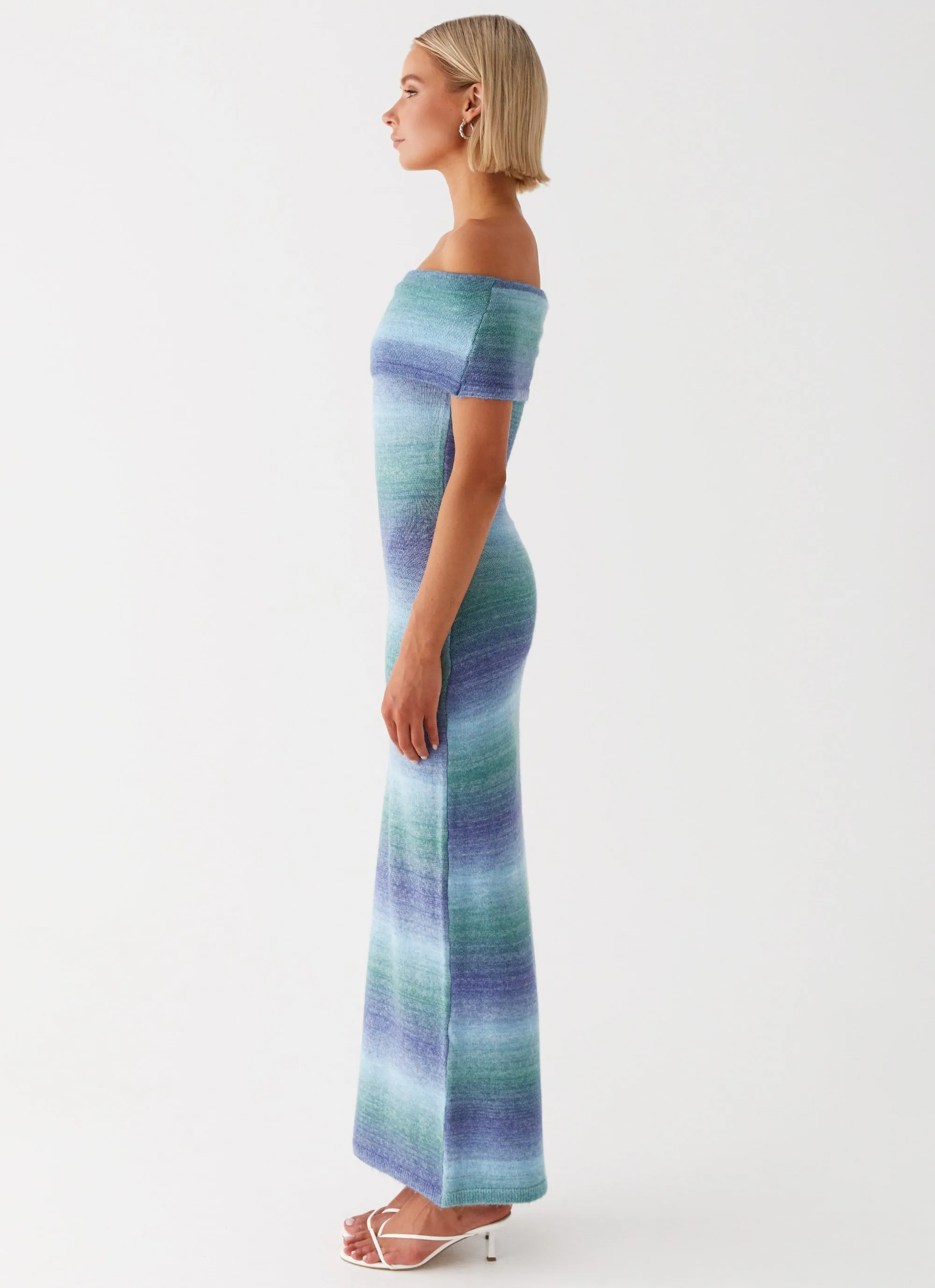 Clarity Knit Maxi Dress - Blue Ombre