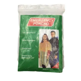 Clear Emergency Rain Poncho