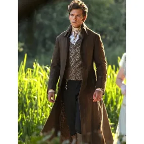 Colin Bridgerton Actor Brown Cotton Coat