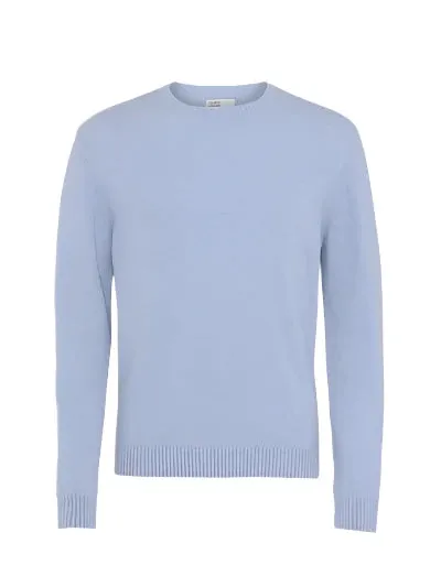 Colorful Standard Merino Wool Crewneck Jumper: POLAR BLUE (Pale Blue)