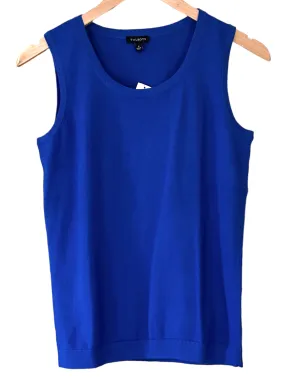 Cool Winter Royal Blue Sleeveless Cashmere Blend Shell