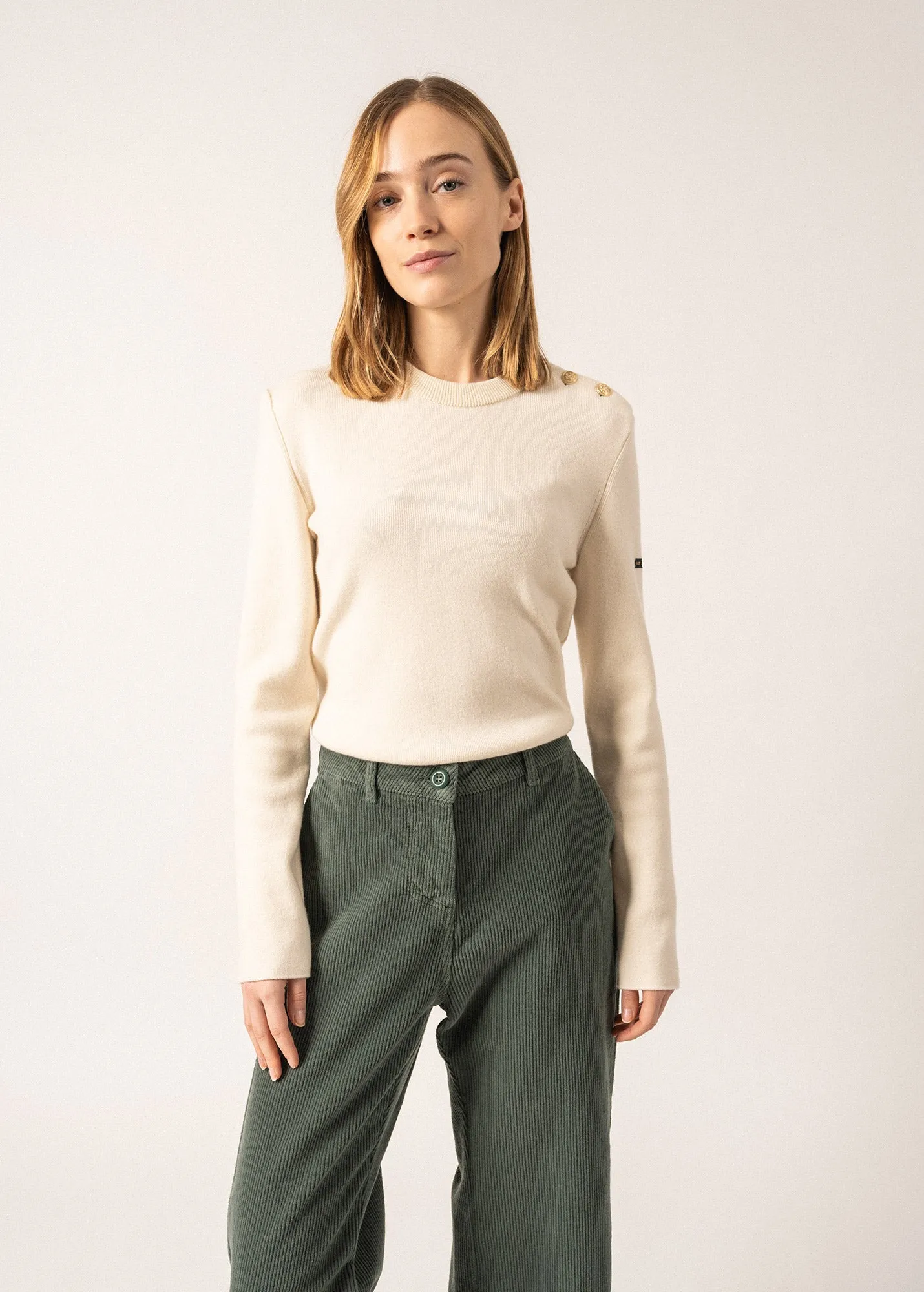 Dax plain sailor jumper - in cashmere (ECUME)