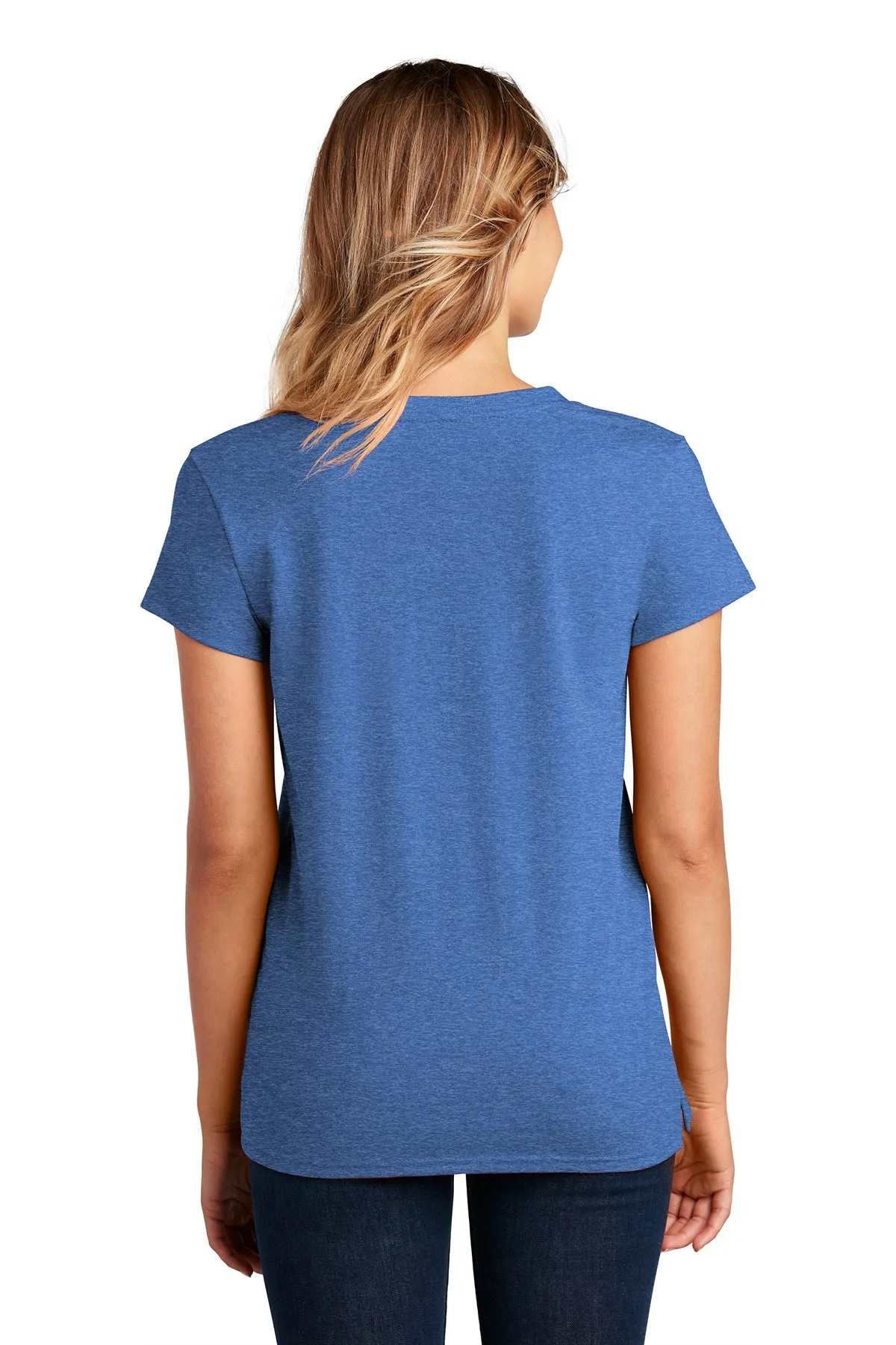 District Women Re-Tee V-Necks, Blue Heather