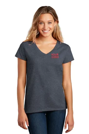 District Women Re-Tee V-Necks, Heathered Navy