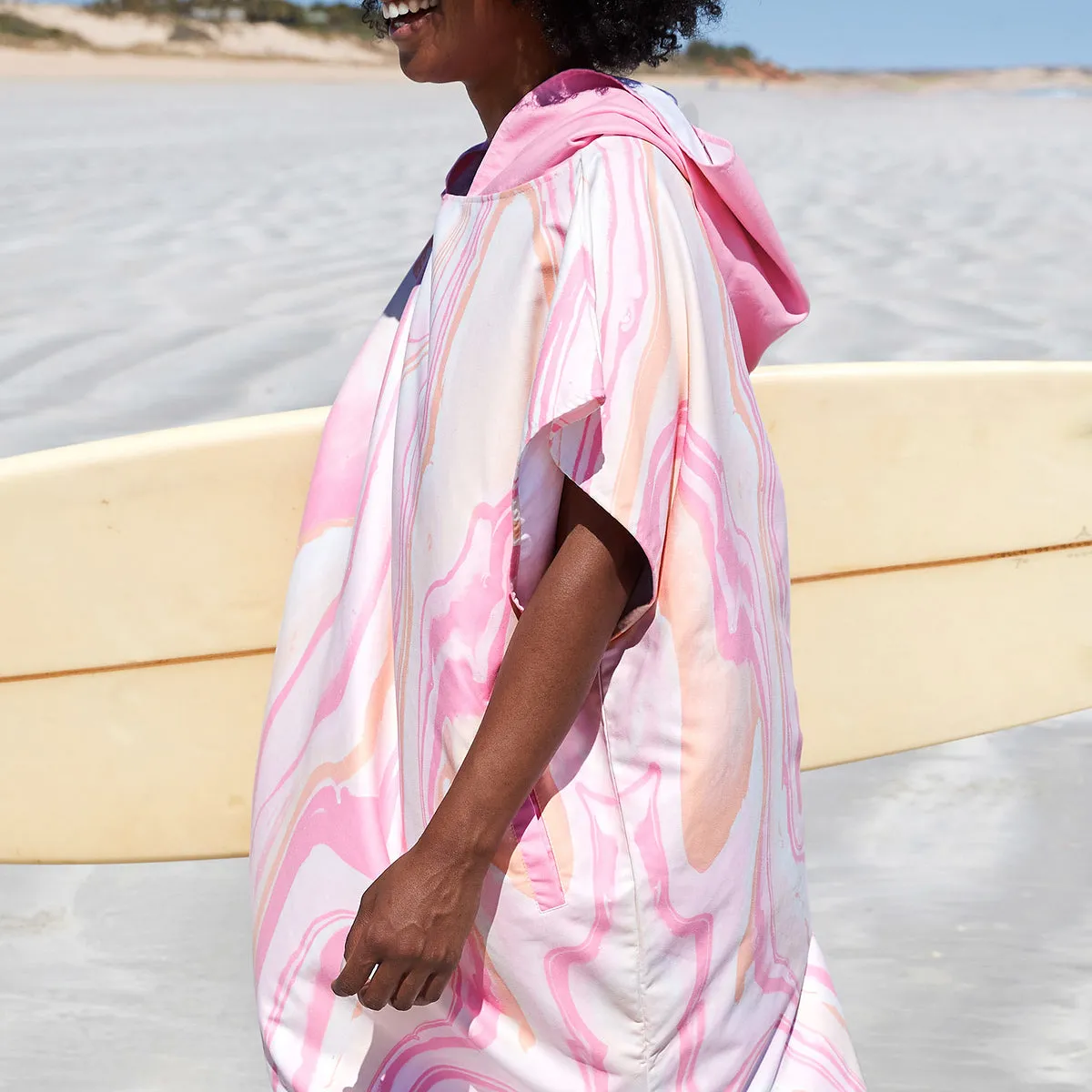 Dock & Bay Adult Poncho - Marble - Peach Melba - Outlet