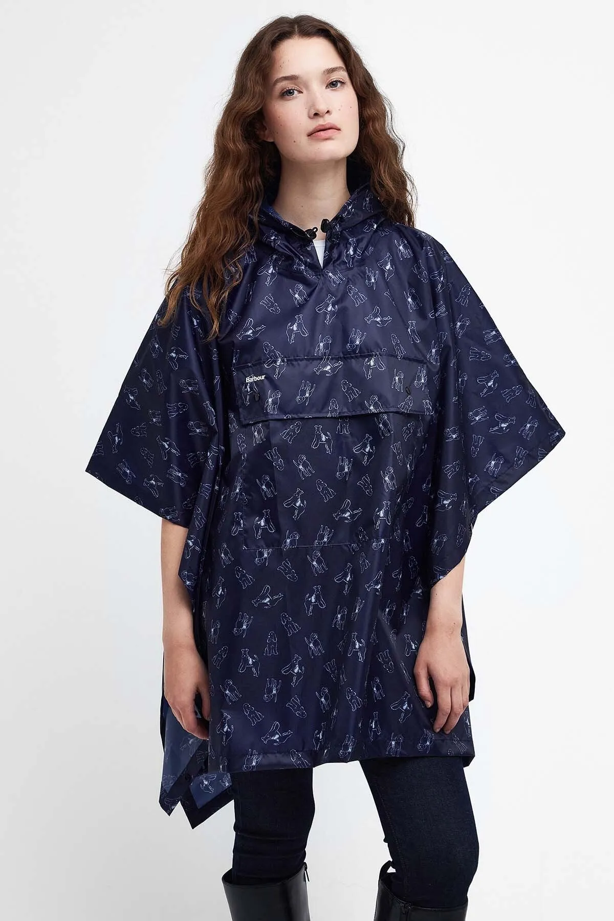 Dog-Print Showerproof Poncho