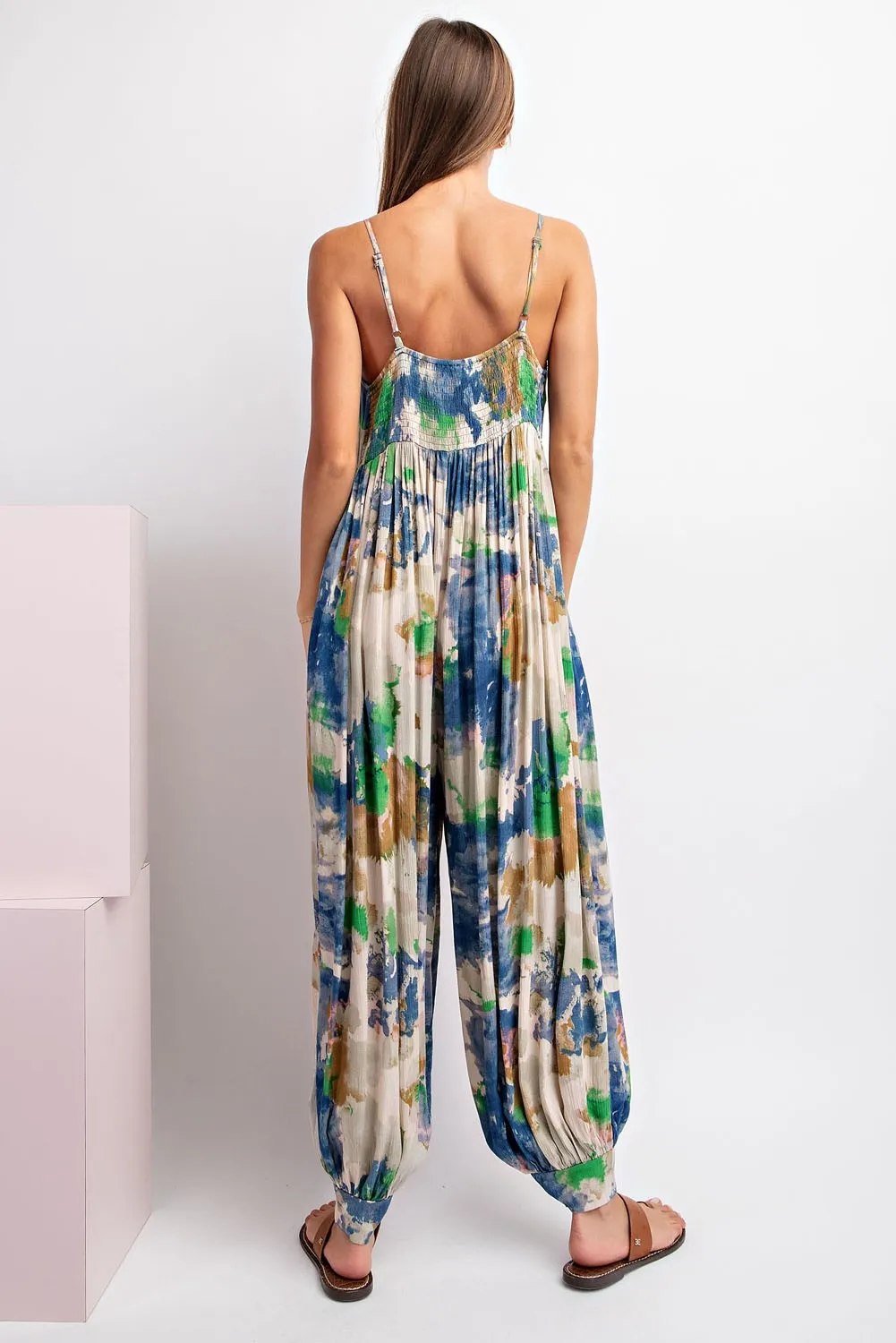 ee:some Tie Dye Sleeveless Jumpsuit