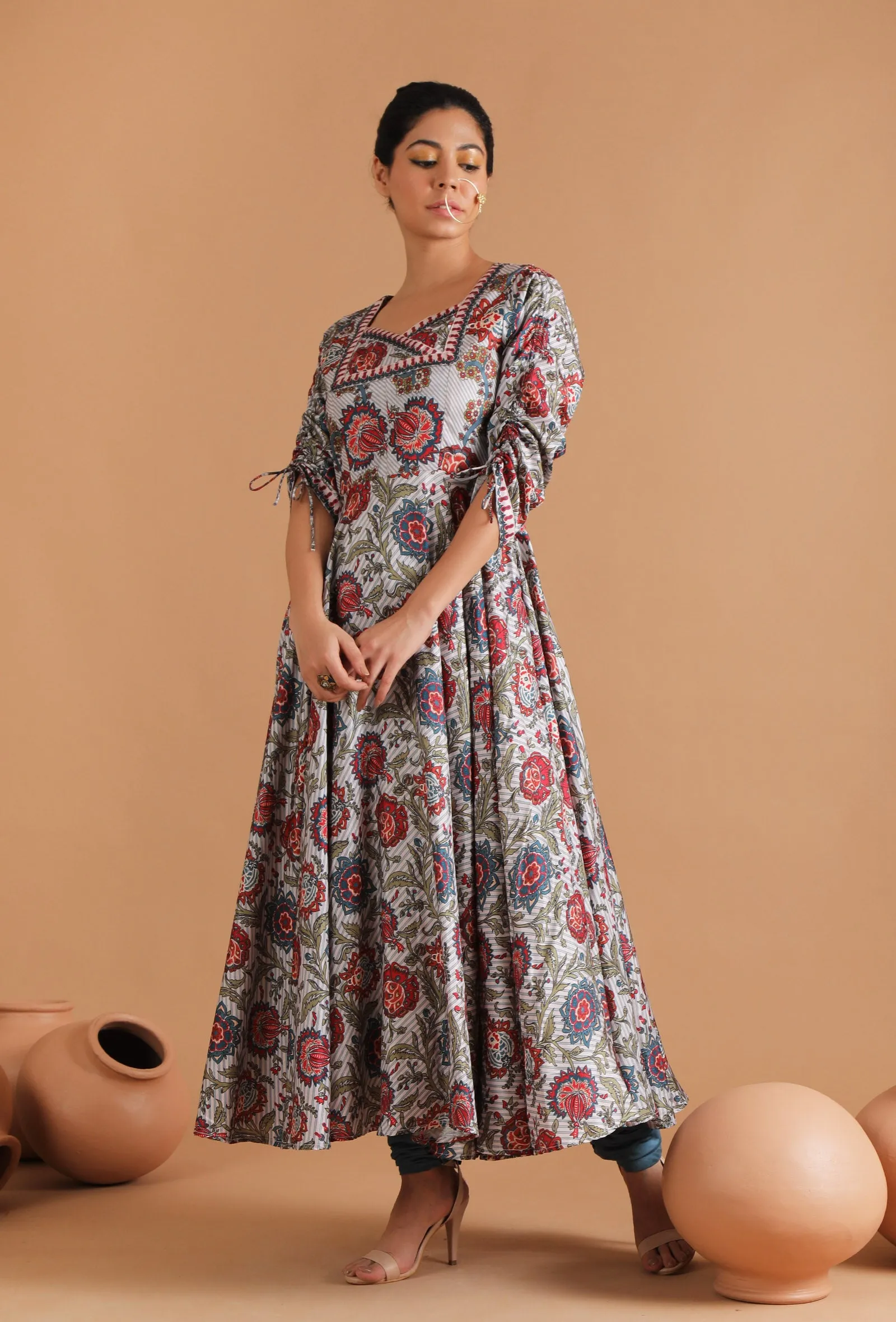 Ekaja Allover Kalamkari Kurta Dress