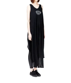 Elongated Dual Layer Cotton Jersey Tank Top