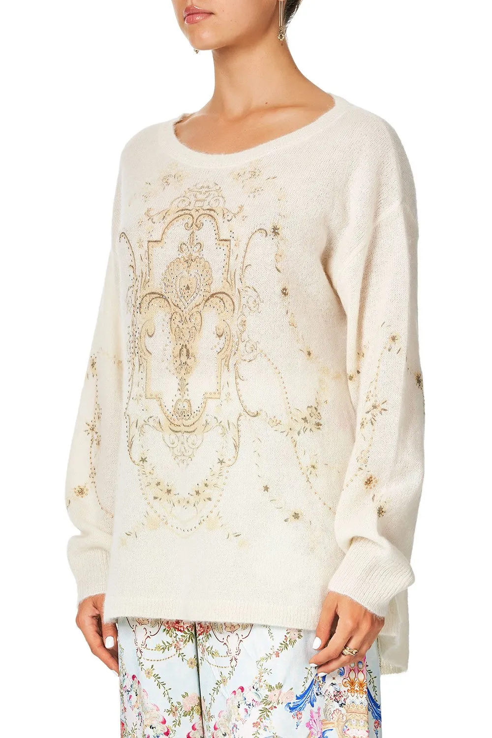 EMBELLISHED KNIT IVORY