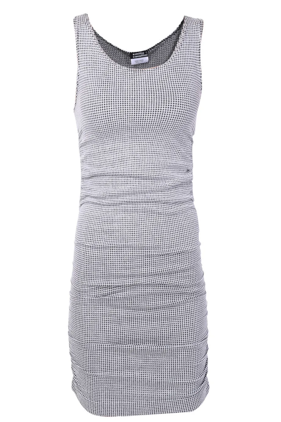 EMILIO CAVALLINI HOUNDSTOOTH Fitted Dress