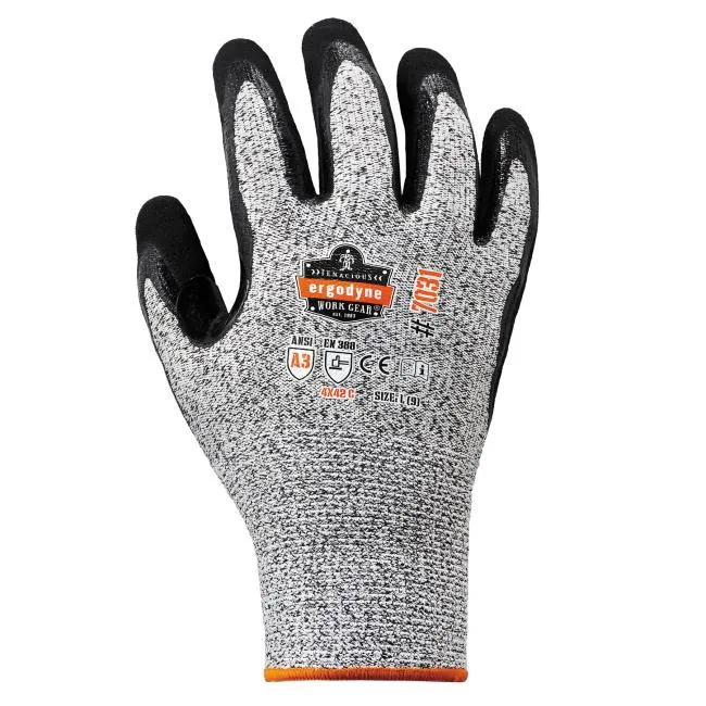 Ergodyne ProFlex 7031 Nitrile Coated A3 Cut-Resistant Gloves - Gray