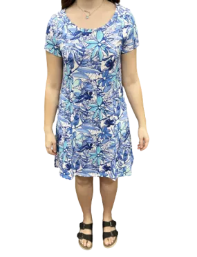 Escape by Habitat Batik Scoopneck Pocket Dress E81440-Marina