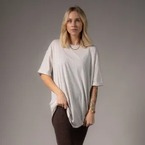 Essentials - Oversized Tee - Pebble Heather