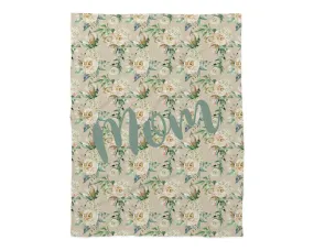 Family Name Minky Blanket - Cream Floral *2 Layer