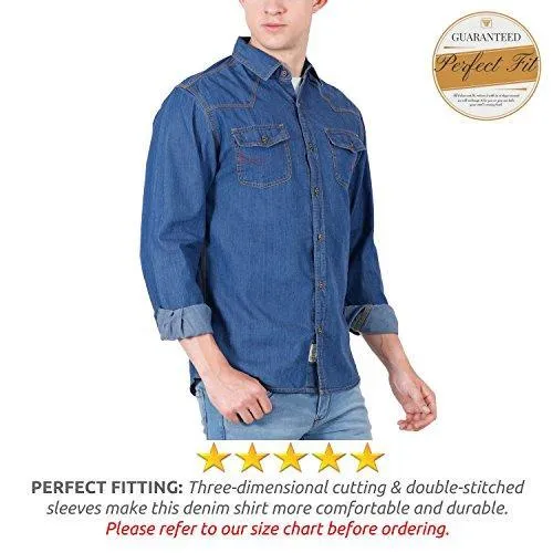 Fashion Freak Denim Shirt For Men (Jean Shirt) (DS003) (XXL - 42)