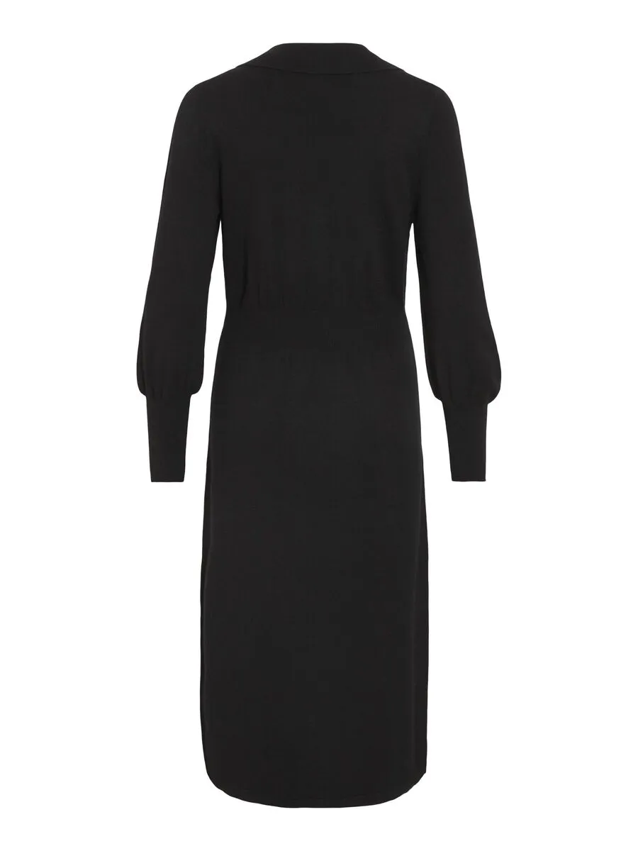 Fia Rib Knit Dress (Black)