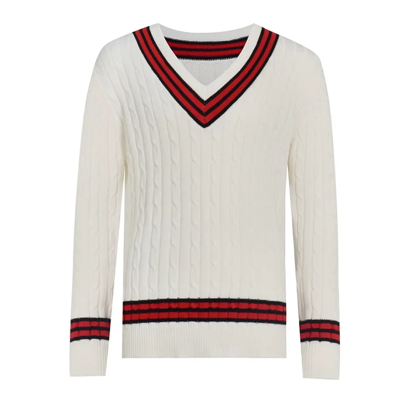 Fifth Doctor Cricket Sweater Doctor Who 5th Doctor Jumper Cosplay Outfit