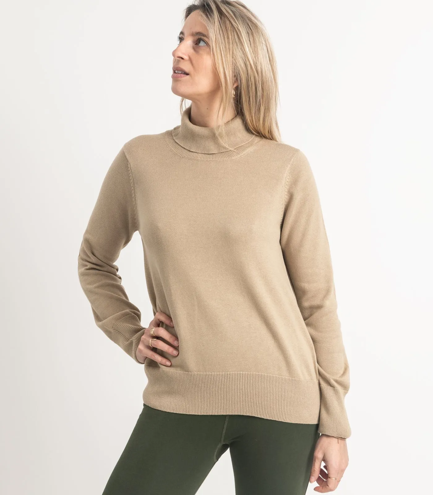 Fine Knit Turtleneck Jumper