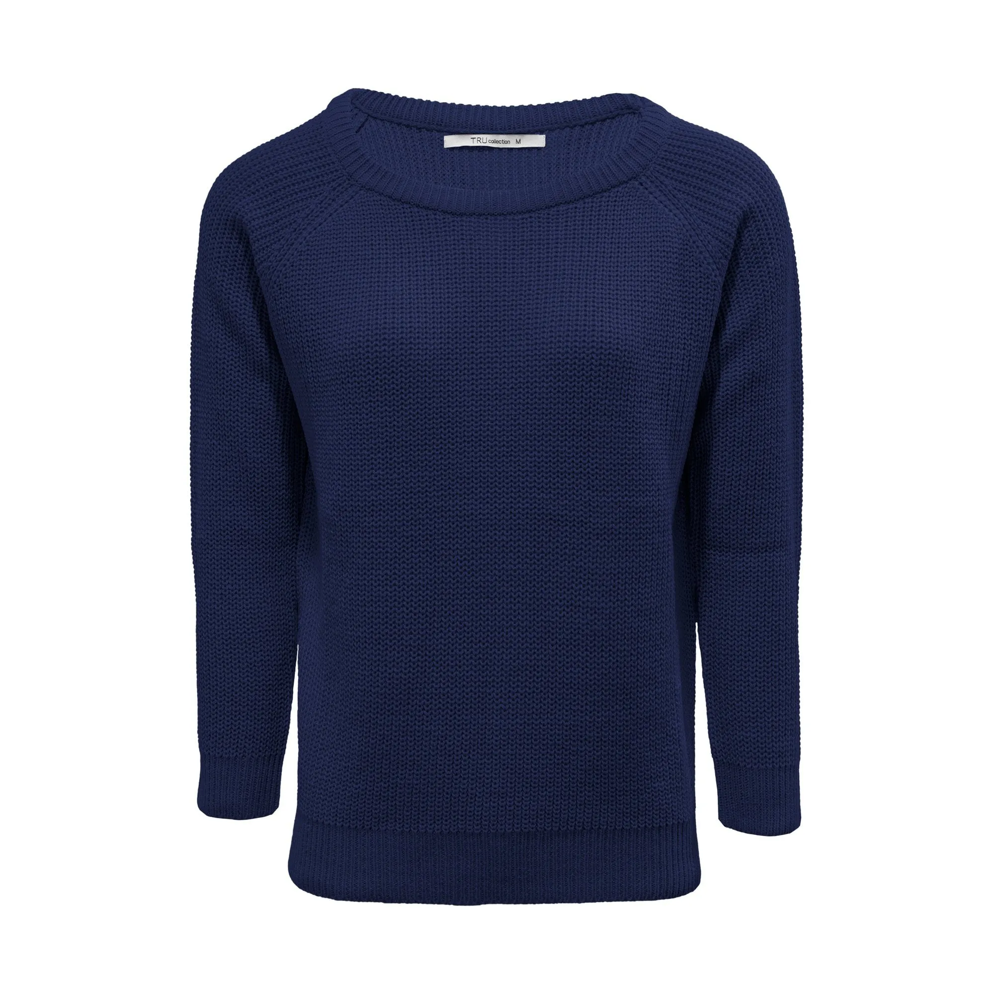 Fisherman Rib Sweater - Navy