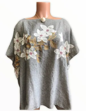 Floral Appliqué Top