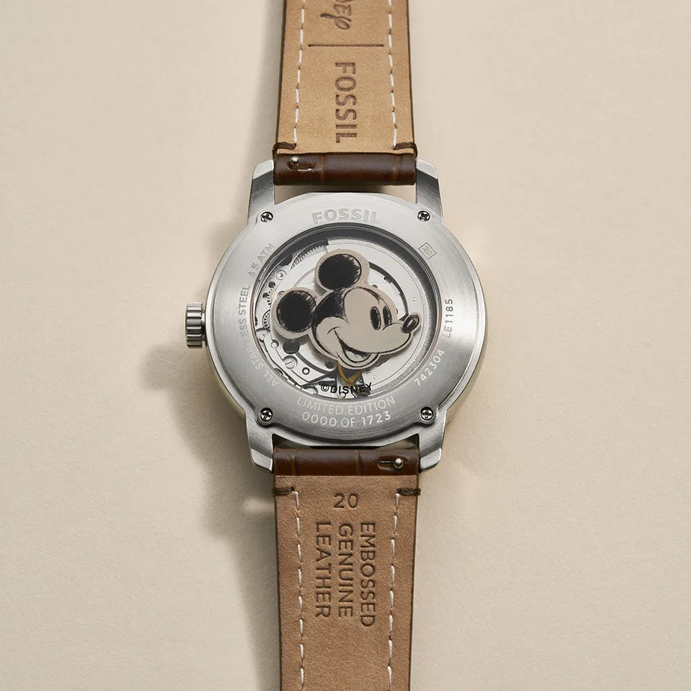 Fossil LE1185 Sketchbook Mickey Heritage Automatic 100th Disney Anniversary